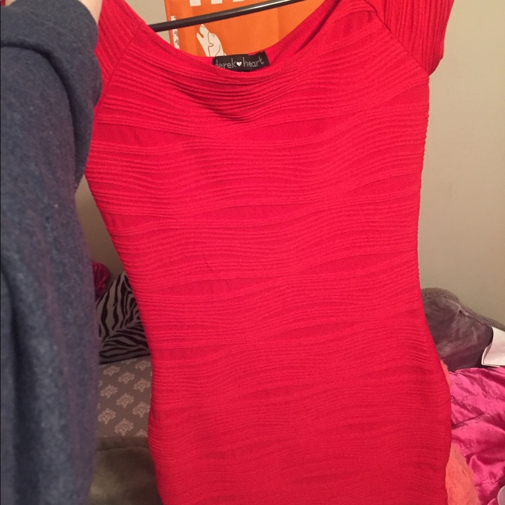 Red formal dress